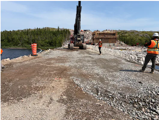 Temporary crane jetty